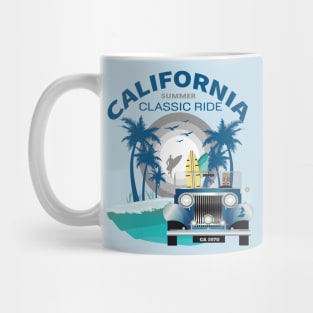 California Classic ride Surfing Vintage Retro Surf Summer Gift T-Shirt Mug